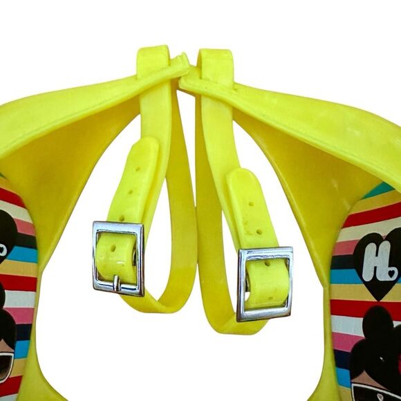 Gwen Stefani Harajuko Lovers Rare Neon Jelly Wedge Sandals Size 7 - Picture 8 of 10